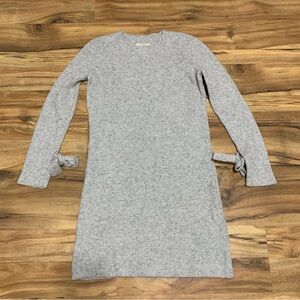 LOFT Gray Sweater Midi Dress